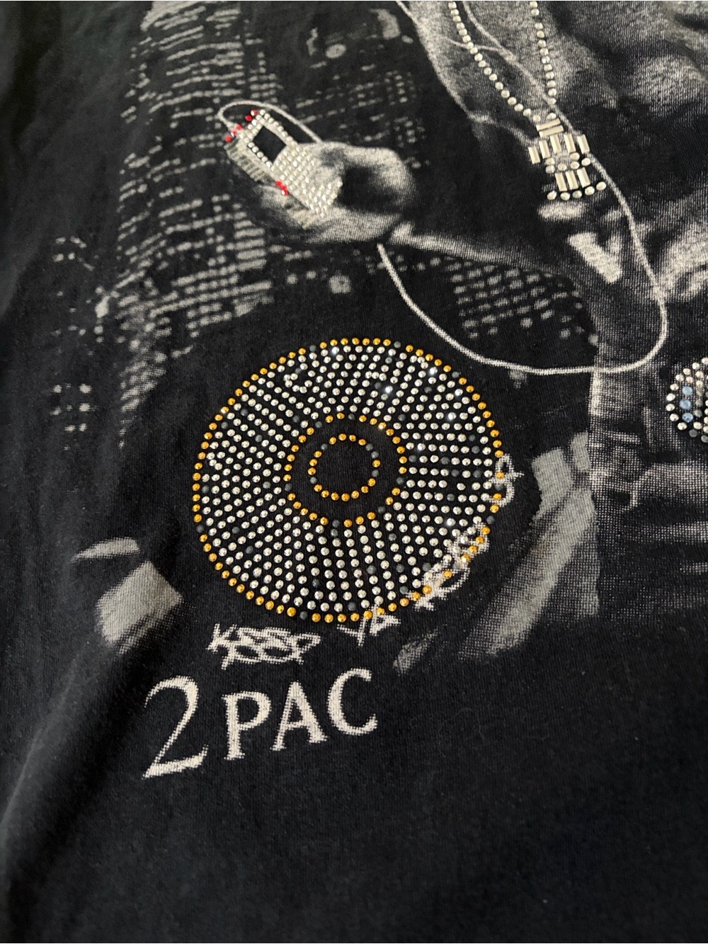 Vintage Black Graphic 2Pac Oversized Tee - Picture 3 of 11